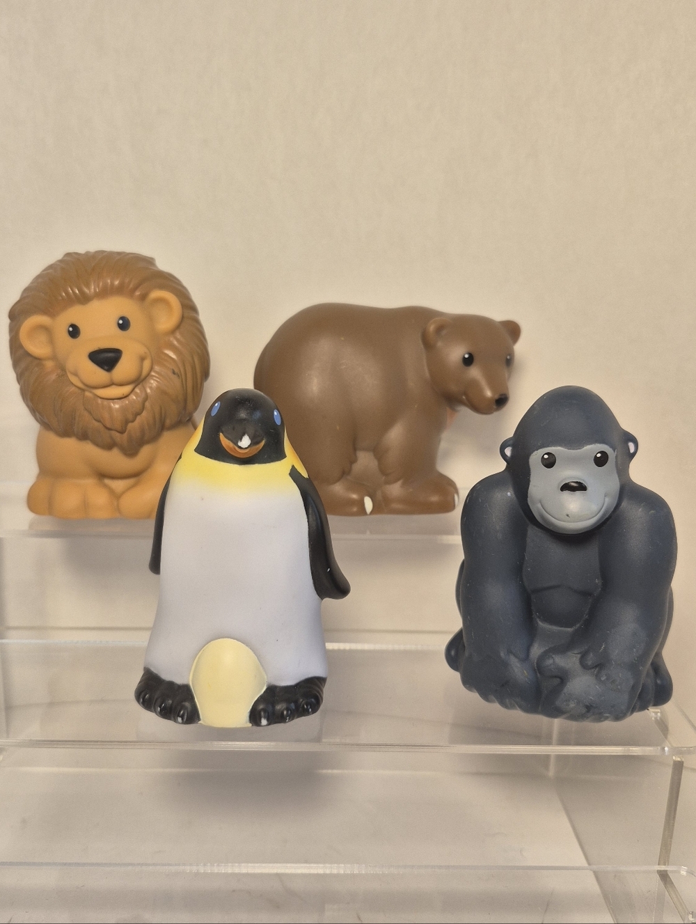 Fisher Price Little People Zoo Talkers Lot of 4 Brown Bear Gorilla Lion Penguin